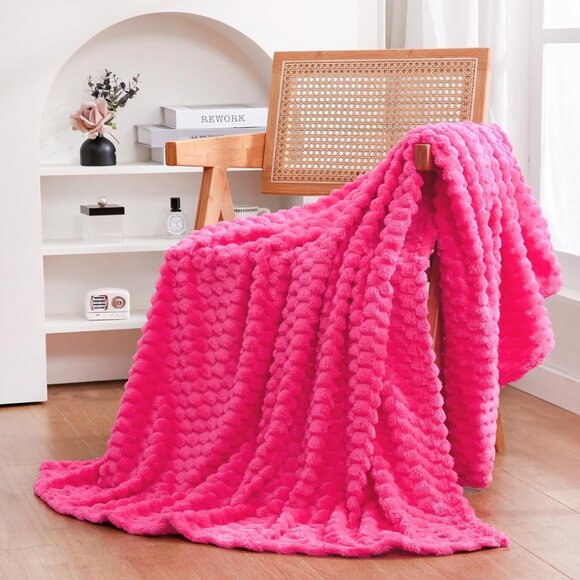 Other - Hot Pink Throw Blanket 50"×60" Soft Plush Cozy Blanket